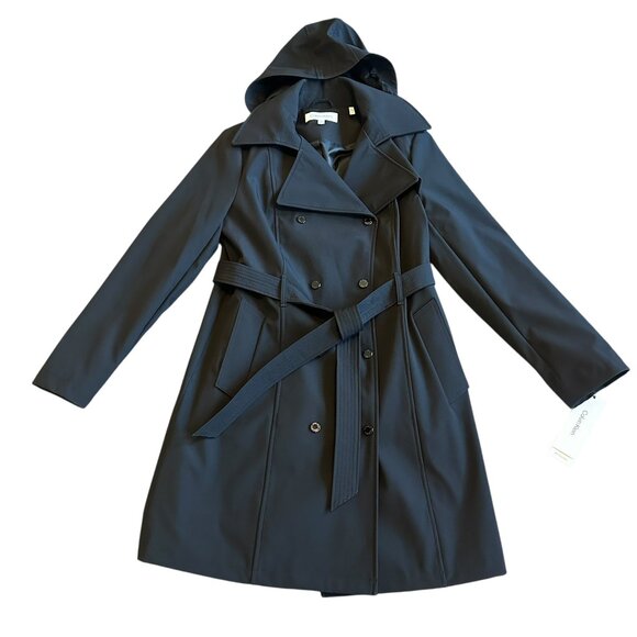 Calvin Klein Infinite Stretch Rain Coat Windbreaker Jacket Sz Medium Women's NWT - Picture 1 of 14
